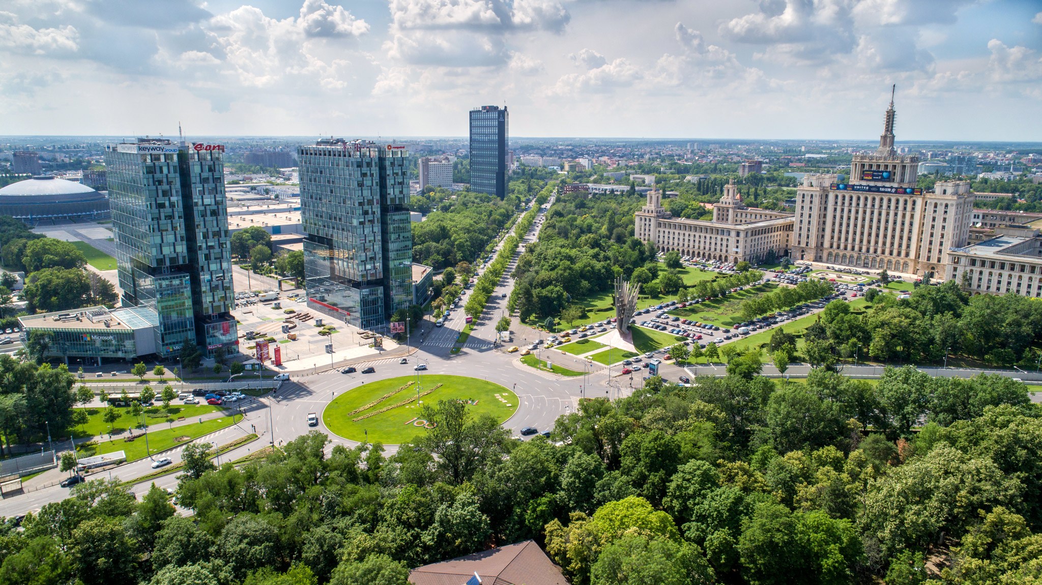 filmare drona fotografie aeriana Bucuresti Turnurile Gemene