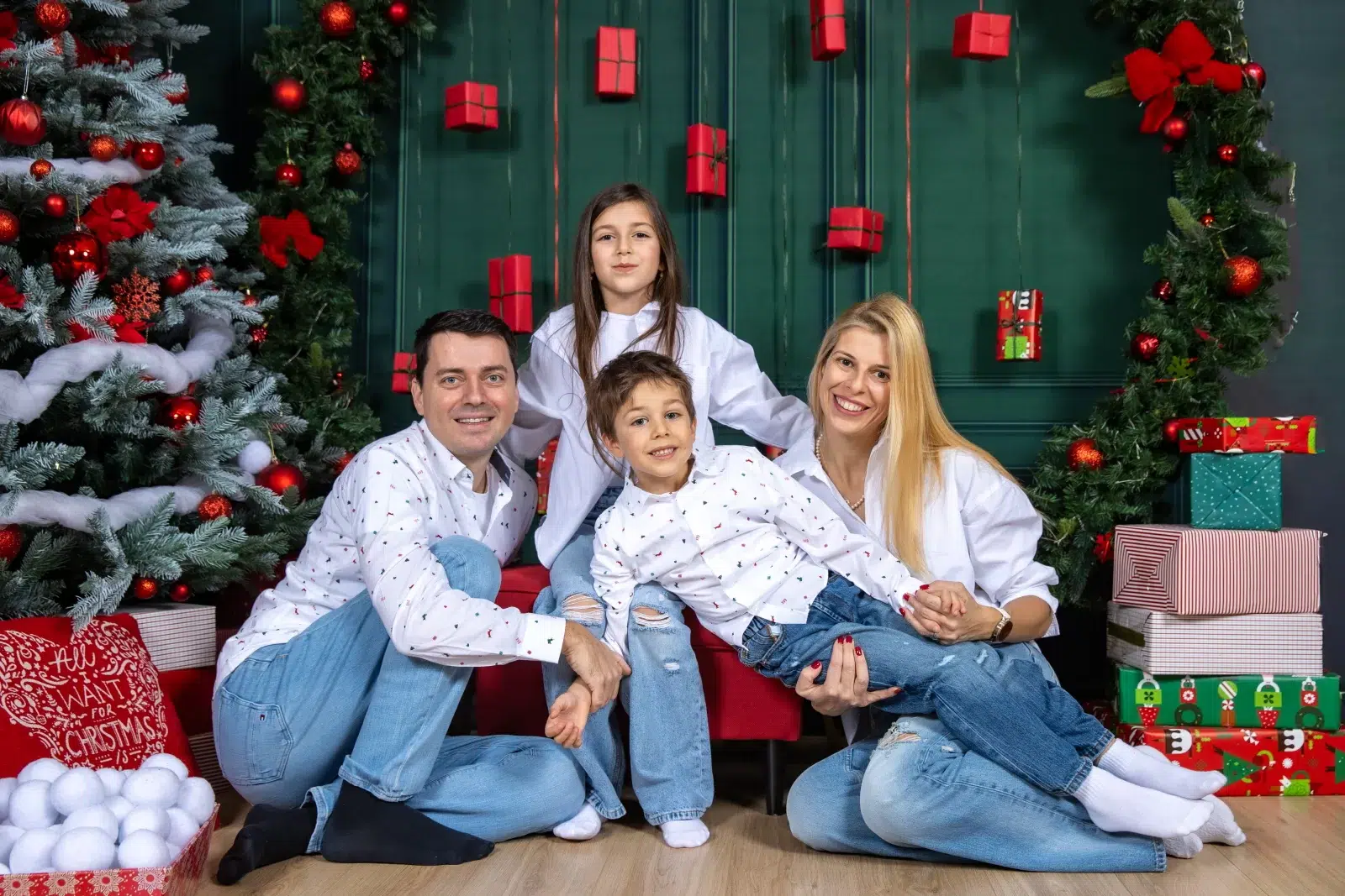 sesiune foto familie Craciun