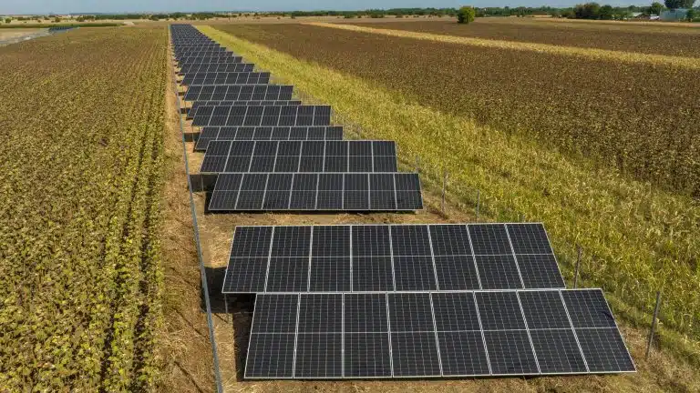 energy producer - photovoltaic park - aerial image